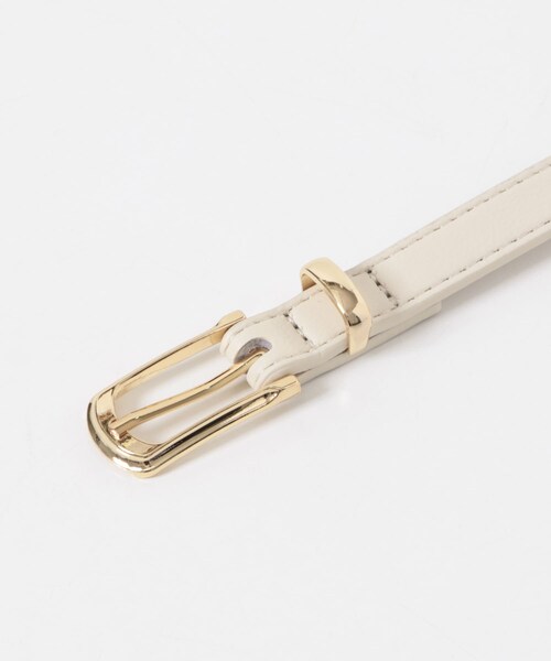 SMELLY（スメリー）の「スリムスクエアベルト（ベルト・レディース・BLK/IVO・-）」の5枚目の写真