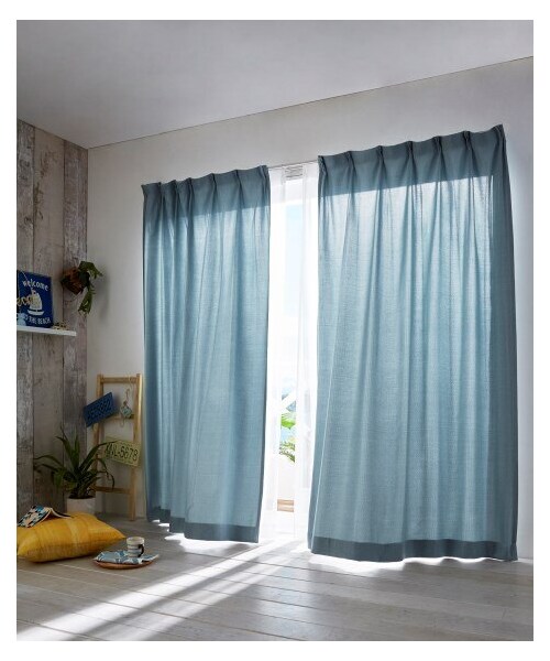 nissen（ニッセン）の「遮光カーテン（デニム調）（家具・メンズ・ネイビー/ブルー/黒・11=幅100×長さ110cm×2枚/12=幅100×長さ135cm×2枚/14=幅100×長さ178cm×2枚/15=幅100×長さ185cm×2枚/16=幅100×長さ200cm×2枚）」の14枚目の写真