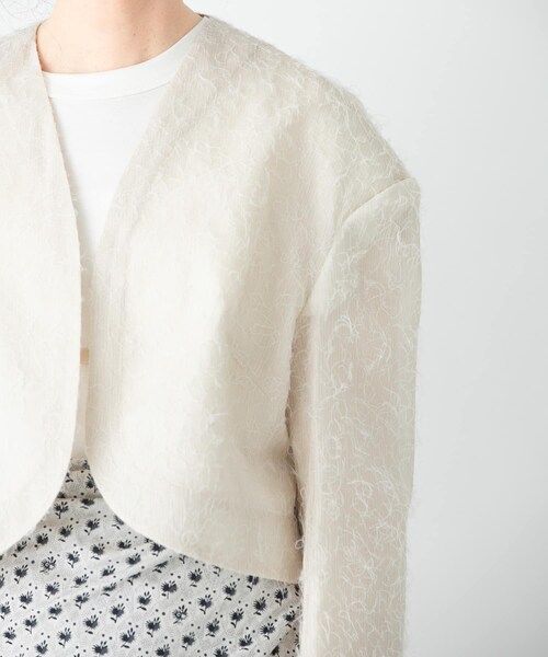 かぐれ(カグレ)の「SEEALL SHORT SCALE JACKET(テーラードジャケット・レディース・NATURAL・38)」の3枚目の写真