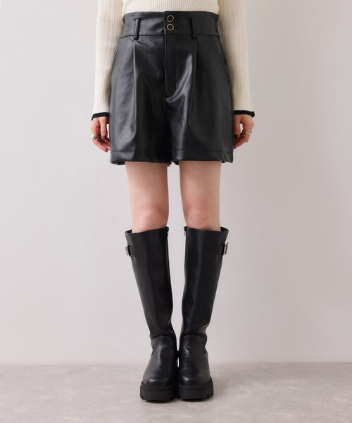 VIS(ビス)の「レザーショートパンツ(その他パンツ・レディース・ブラック/キャメル・F)」の20枚目の写真