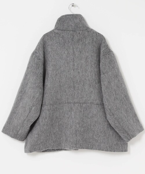 ITEMS URBANRESEARCH（アイテムズ アーバンリサーチ）の「スタンドカラーオーバージャケット（テーラードジャケット・レディース・BLU/CML/GRY・Free）」の15枚目の写真