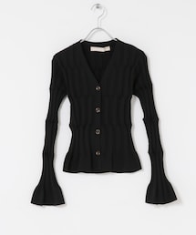 leinwande Grid Rib Cardigan