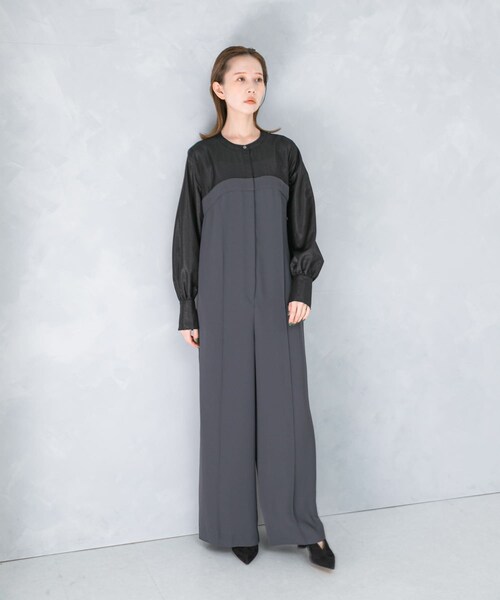 URBAN RESEARCH ROSSO（アーバンリサーチロッソ）の「レイヤードライクオールインワン（つなぎ/オールインワン・レディース・BEIGE×OFF/CGY×BLK・36/38）」の7枚目の写真