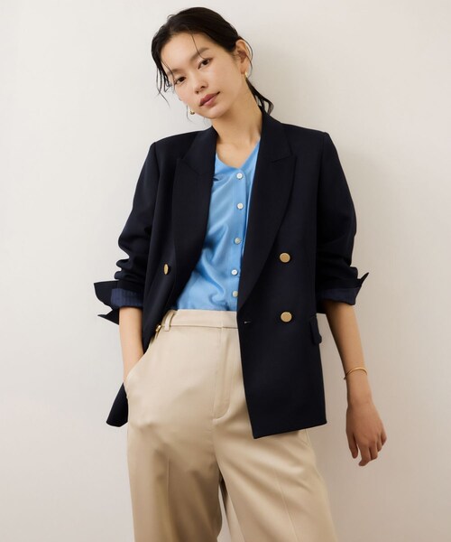 ROPE'（ロペ）の「ストレッチ金ボタンブレザージャケット（テーラードジャケット・レディース・ネイビー・36/38）」の11枚目の写真
