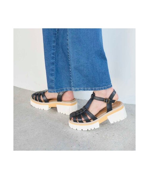 noyau(ノヤウ)の「ノヤウ noyau ボリュームソールグルカサンダル (サンダル・レディース・BL/DBR/WH・S/22.5cm/M/23.5cm/L/24.5cm/LL/25cm)」の9枚目の写真