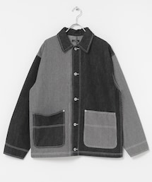 ITEMS URBANRESEARCH | ヒッコリー+デニム切替 ワークジャケット(デニムジャケット)