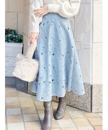 MERCURYDUO | フラワーエンブロイダリーフレアスカート(スカート)