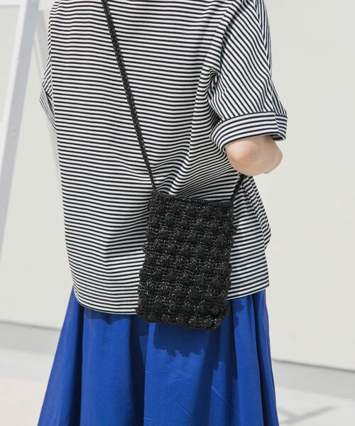 URBAN RESEARCH DOORS（アーバンリサーチドアーズ）の「メタリックヤーンショルダーバッグ（ショルダーバッグ・レディース・BLACK/BRONZE・one）」の6枚目の写真