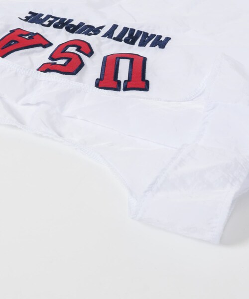 URBAN RESEARCH（アーバンリサーチ）の「URBAN RESEARCH×MARTY SUPREME×A24　US LOGO NYLON BAG（トートバッグ・メンズ・WHITE/BLUE・Free）」の4枚目の写真