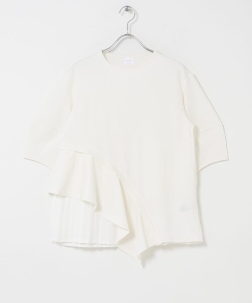 URBAN RESEARCH ROSSO（アーバンリサーチロッソ）の「ELENDEEK　SLIDE FLARE DOCKING CUT AND SEWN（Tシャツ/カットソー・レディース・O.WHT/GRY/BLK・Free）」の5枚目の写真