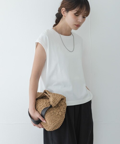 URBAN RESEARCH Sonny Label（アーバンリサーチサニーレーベル）の「ワンショルダーカゴバッグ（かごバッグ・レディース・ブラウン/ブラック・One）」の5枚目の写真