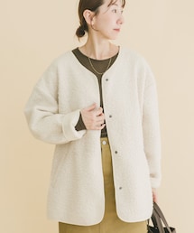 ITEMS URBANRESEARCH | ボアジャケット(ノーカラージャケット)