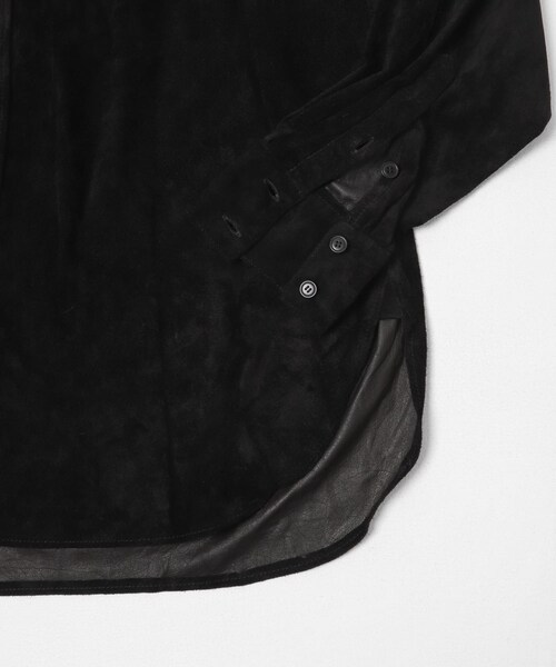 URBAN RESEARCH(アーバンリサーチ)の「『別注』A LEATHER×URBS REGULAR COLLAR SHIRT(シャツ/ブラウス・メンズ・NIGHT BLK・M/L)」の6枚目の写真
