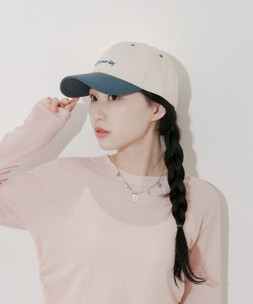 SMELLY（スメリー）の「バイカラーコットンキャップ（キャップ・レディース・OFF/BLU/BEG/ORG/CGR/BRN・-）」の14枚目の写真