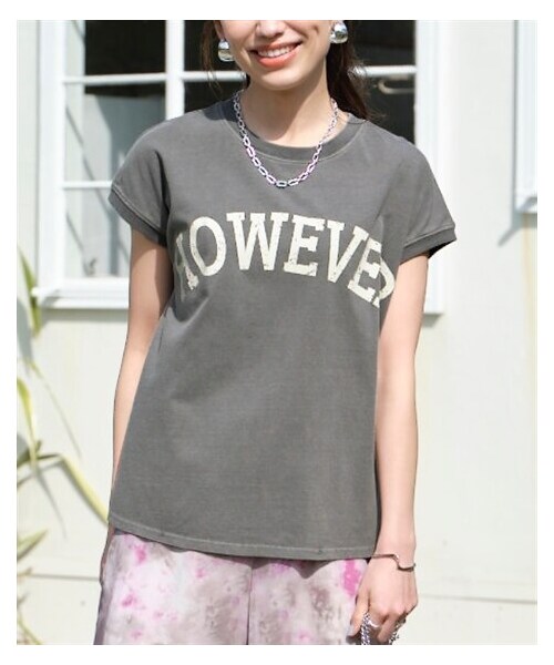 nissen（ニッセン）の「大きいサイズ 綿１００％ピグメント加工ロゴTシャツ（Tシャツ/カットソー・レディース・オフホワイト/セピアグレー/ブルーグレー・L/LL/3L/4L/5L/6L/8L/10L）」の21枚目の写真