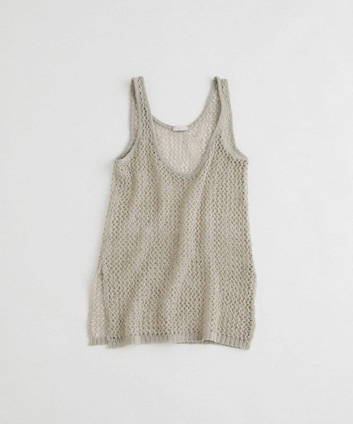 LAATO（ラート）の「tulle mesh knit tank（ニット/セーター・レディース・ミスト/インク・FREE）」の2枚目の写真