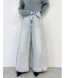 dazzlin | スイッチングワイドデニムパンツ(デニムパンツ)