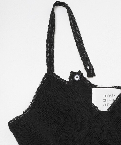 URBAN RESEARCH(アーバンリサーチ)の「crinkle crinkle crinkle FLOWER JACQUARD KNIT CAMI(キャミソール・レディース・IVORY/BLACK・Free)」の10枚目の写真