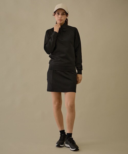 ROPE'（ロペ）の「【NOIR】【セットアップ対応】ハーフジップ長袖スタンドプルオーバー（Tシャツ/カットソー・レディース・ブラック/ベージュ系・L/M/S）」の8枚目の写真