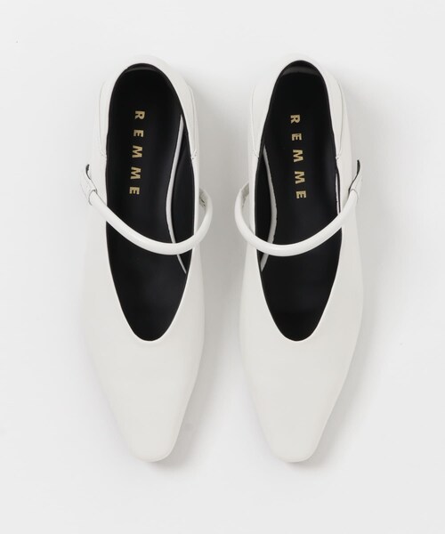 URBAN RESEARCH Sonny Label（アーバンリサーチサニーレーベル）の「REMME　ストラップフラットシューズ（その他シューズ・レディース・WHITE/BLACK・37/38）」の10枚目の写真