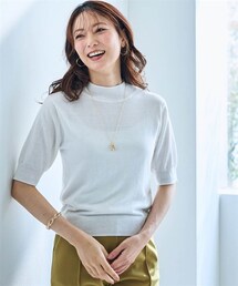 SMILE LAND | ５分袖ハイネックニットプルオーバー【OtonaSMILE】(ニット/セーター)