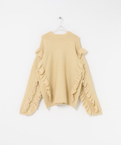 LAATO（ラート）の「frill frill knit（ニット/セーター・レディース・チョコレート/ミッドナイト/ハニー・FREE）」の3枚目の写真