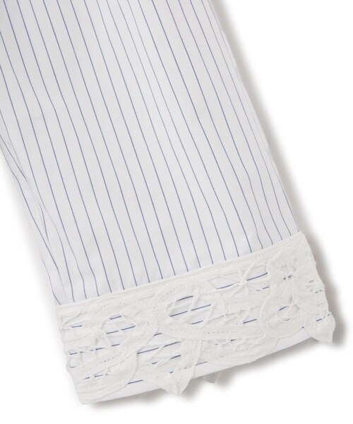 ADAM ET ROPE'（アダムエロペ）の「【J'aDoRe・一部店舗限定】【EENK（インク）】Lace Trim Shirts with Pocket（シャツ/ブラウス・レディース・ホワイト系/ブルー系・S）」の16枚目の写真