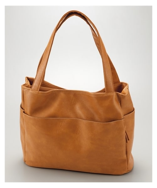 nissen（ニッセン）の「10ポケット多収納トートバッグ（A4対応）（トートバッグ・メンズ・黒/グレージュ/アプリコット/マスタード/アイボリー×オーク/チャコール/ペールグリーン・Y）」の5枚目の写真