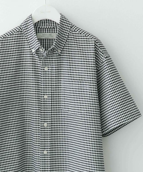 URBAN RESEARCH Sonny Label（アーバンリサーチサニーレーベル）の「抗菌オックスボタンダウン半袖シャツ（シャツ/ブラウス・メンズ・ホワイト/サックスブルー/ネイビー/ギンガムチェック/オフストライプ/グレー・M/L/XL）」の5枚目の写真