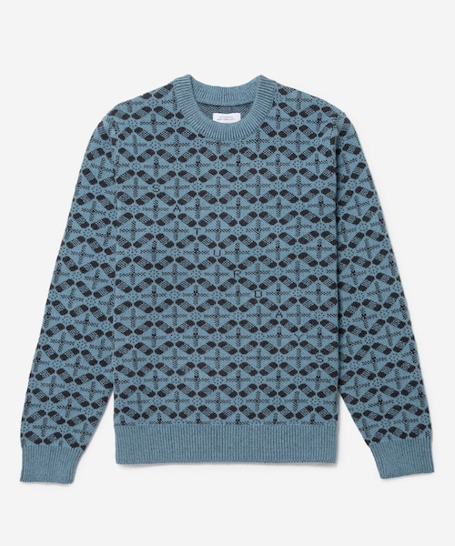 Saturdays NYC(サタデーズ ニューヨークシティ )の「GREG BLOCKPRINT SWEATER(ニット/セーター・レディース・サックス/ダークブラウン・XL/L/S/M)」の7枚目の写真