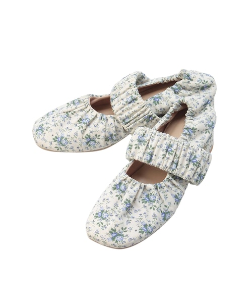 merry jenny（メリージェニー）の「ギャザーバンドシューズ（パンプス・レディース・オフホワイト/ピンク・M/L）」の3枚目の写真