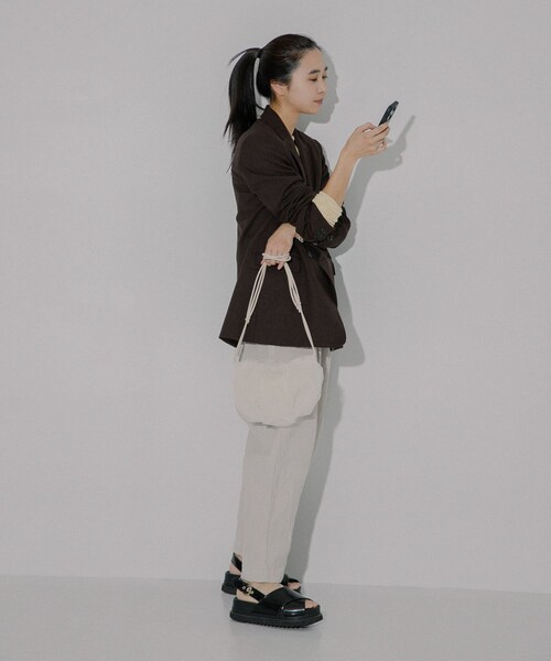 RODE SKO（ロデスコ）の「hun RODESKO　Tulle mini（ショルダーバッグ・レディース・BLACK/OYSTER・one）」の6枚目の写真