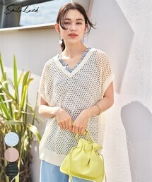 nissen | 大きいサイズ サマーメッシュニット(ニット/セーター)