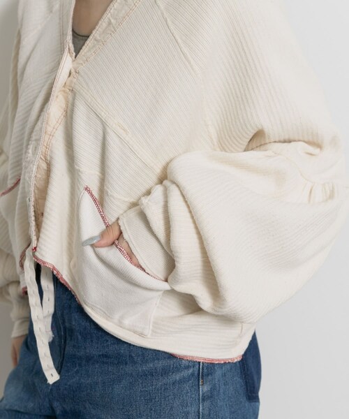 THE GOODLAND MARKET（ザグッドランドマーケット）の「77circa　make gather sleeve rib cardigan（カーディガン/ボレロ・レディース・off1/off2/off3・one）」の15枚目の写真
