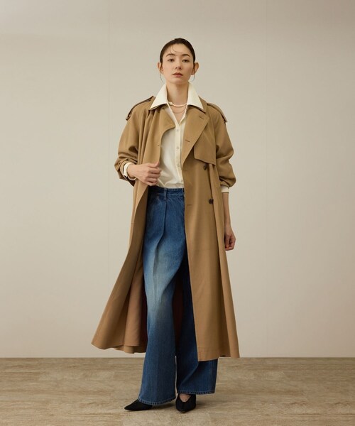 ROPE'(ロペ)の「MANTECO(マンテコ) テンセルウールトレンチコート(トレンチコート・レディース・ベージュ・36/38)」の6枚目の写真