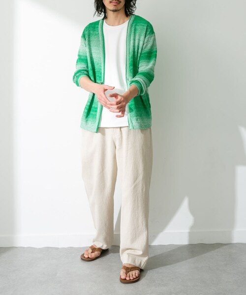 URBAN RESEARCH Sonny Label（アーバンリサーチサニーレーベル）の「スペースダイライトニットカーディガン（カーディガン/ボレロ・メンズ・ブルー/グリーン/オレンジ・M/L）」の19枚目の写真