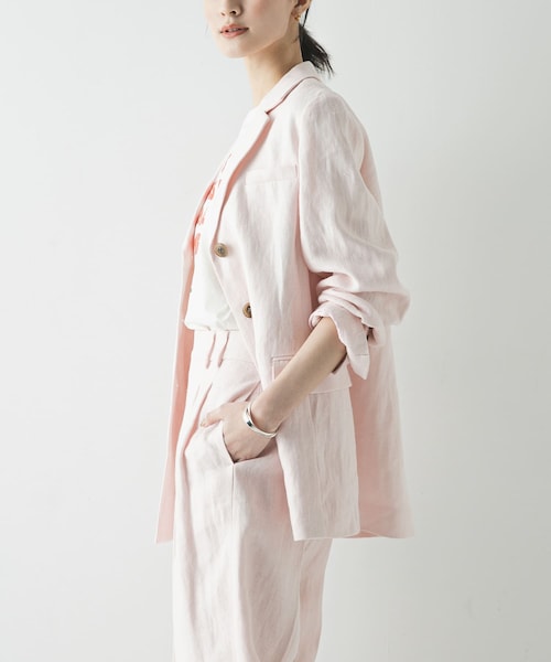 URBAN RESEARCH（アーバンリサーチ）の「オックスリネンテーラードジャケット（テーラードジャケット・レディース・L.BEIGE/L.PINK・Free）」の16枚目の写真
