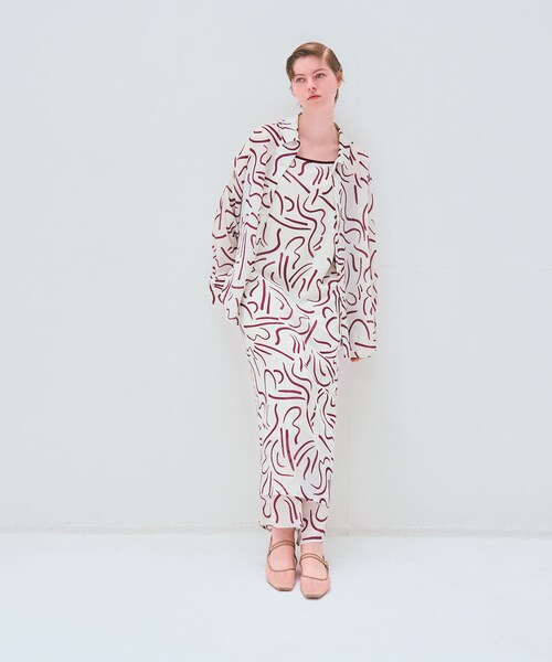 URBAN RESEARCH（アーバンリサーチ）の「『イージーケア』ドローイングアートプリントシャツ（シャツ/ブラウス・レディース・GREEN/RED・FREE）」の17枚目の写真