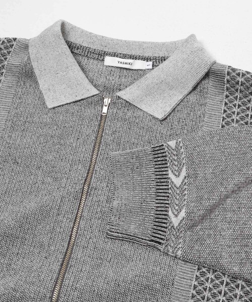 URBAN RESEARCH DOORS（アーバンリサーチドアーズ）の「YASHIKI　KANTO ZIP POLO（ポロシャツ・メンズ・M.GRAY/BLACK・1/2）」の16枚目の写真