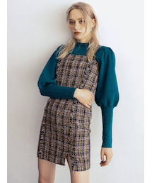 EVRIS | ツイードフリンジジャンスカ(ジャンパースカート)