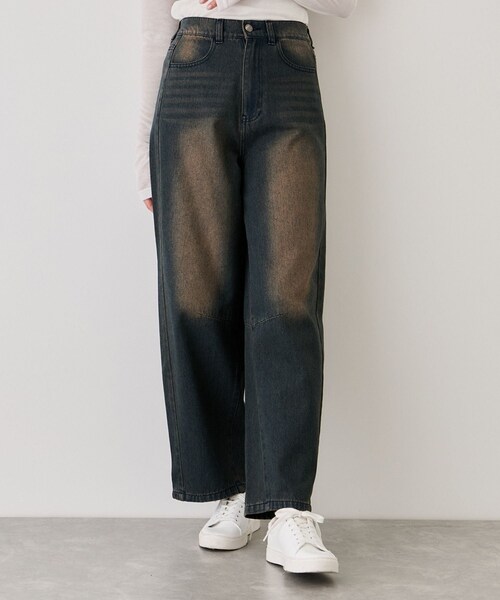 Jayro(ジャイロ)の「リサイクルデニムカーブパンツ(デニムパンツ・レディース・スミクロ/ブルー系・F)」の11枚目の写真