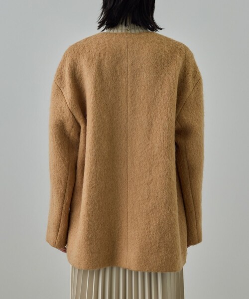 ROPE'（ロペ）の「ウールモヘヤノーカラーミドル丈コート（その他アウター・レディース・ベージュ・F）」の12枚目の写真
