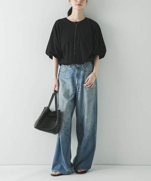 URBAN RESEARCH(アーバンリサーチ)の「バルーンカットソー(Tシャツ/カットソー・レディース・OFF WHITE/BLACK・Free)」の16枚目の写真