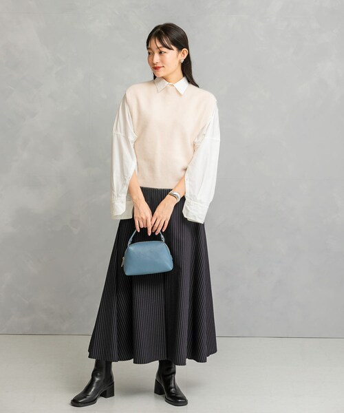 URBAN RESEARCH ROSSO（アーバンリサーチロッソ）の「ストライプロングフレアスカート（スカート・レディース・NAVY・36/38）」の8枚目の写真