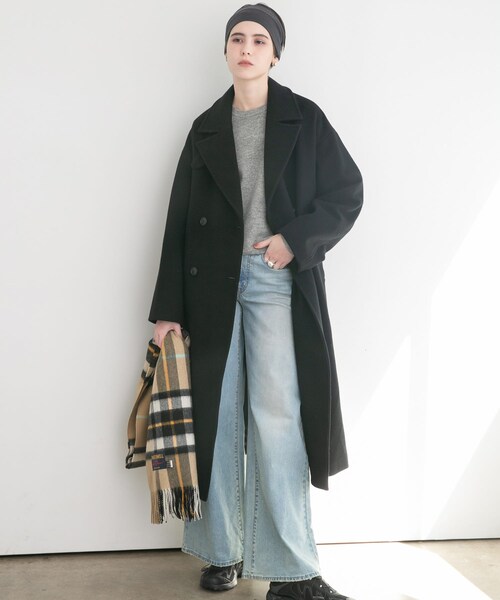 URBAN RESEARCH（アーバンリサーチ）の「スーパー140ウールチェスターコート（チェスターコート・レディース・L.BEIGE/D.GREEN/BLACK・36/38）」の5枚目の写真