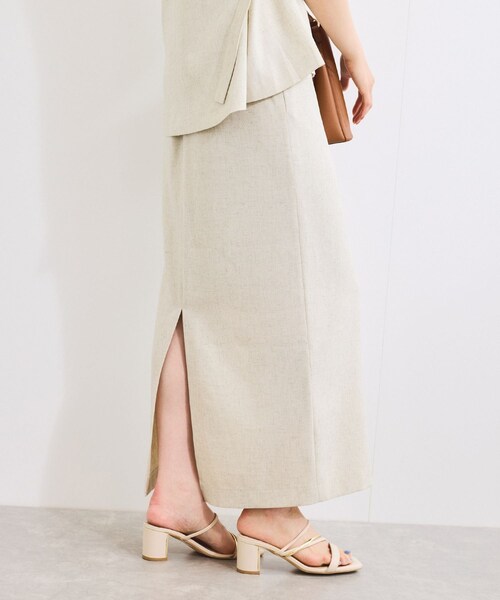 VIS（ビス）の「【セットアップ対応】Iラインスリットスカート（スカート・レディース・チャコール/オフホワイト・M/S）」の12枚目の写真