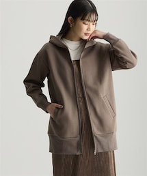 nissen | 綿100％裏起毛スウェットロング丈ビッグパーカー（抗菌防臭・毛玉防止・静電気防止）＜大きいサイズ有＞(パーカー)