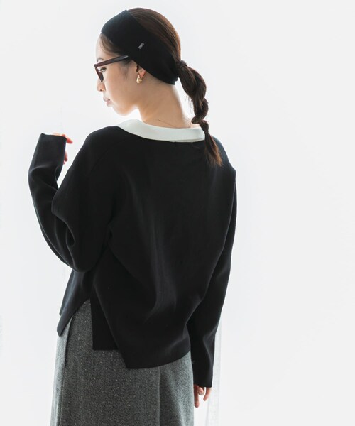 URBAN RESEARCH ROSSO（アーバンリサーチロッソ）の「F by ROSSO　ラガーニットプルオーバー（ニット/セーター・レディース・GRAY BD/NAVY BD/BLACK・Free）」の7枚目の写真