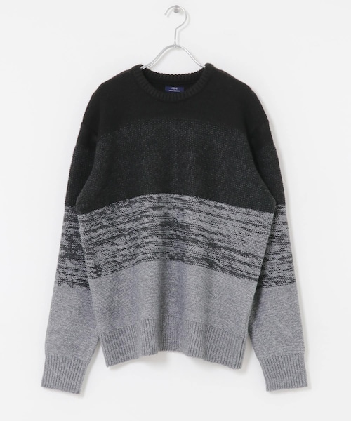 ITEMS URBANRESEARCH（アイテムズ アーバンリサーチ）の「リサイクルヤーン グラデーションニット（ニット/セーター・メンズ・BEG/GRY/BLK・M/L）」の12枚目の写真