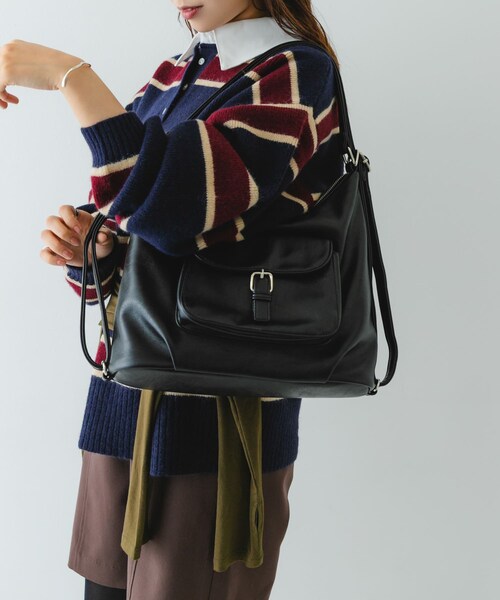 RODE SKO（ロデスコ）の「2WAYショルダーリュック（バックパック/リュック・レディース・BLACK/BROWN・One）」の8枚目の写真